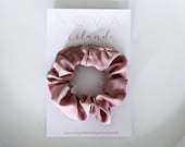 Scrunchie in old pink satin - ZOE