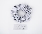 Black and white polka dot scrunchie - MOLLY