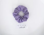 Scrunchie in cotton lilac pattern - ALLY