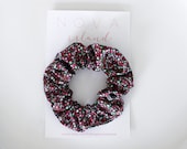 Black floral scrunchie - LOUISE